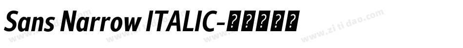Sans Narrow ITALIC字体转换